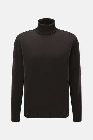 Filippo de Laurentiis  - Herren - Merino Rollkragenpullover dunkelbraun