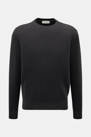 Filippo de Laurentiis  - Herren - Merino Rundhalspullover anthrazit meliert