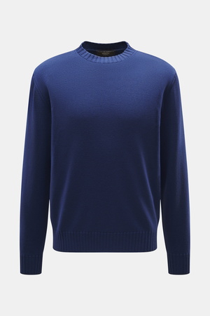 Filippo de Laurentiis  - Herren - Merino Rundhalspullover dunkelblau