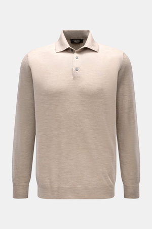 Filippo de Laurentiis  - Herren - Strickpolo beige meliert