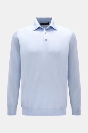 Filippo de Laurentiis  - Herren - Strickpolo hellblau meliert