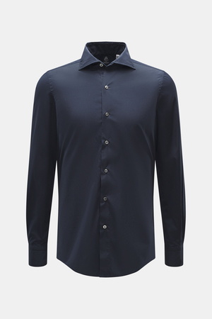 Finamore  - Herren - Casual Hemd 'Edoardo Napoli' Haifisch-Kragen navy
