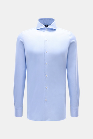 Finamore  - Herren - Oxford-Hemd 'Sergio Napoli' Haifisch-Kragen hellblau