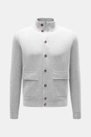Fioroni  - Herren - Cashmere Cardigan hellgrau meliert
