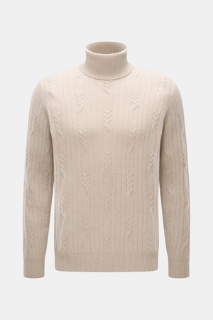 Fioroni  - Herren - Cashmere Rollkragenpullover beige