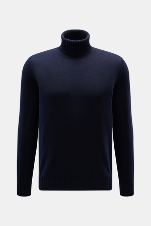 Fioroni  - Herren - Cashmere Rollkragenpullover 'Duvet' navy