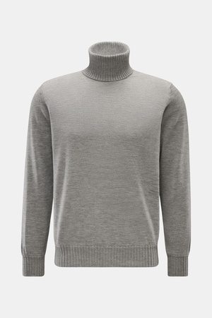 Fioroni  - Herren - Cashmere Rollkragenpullover grau meliert