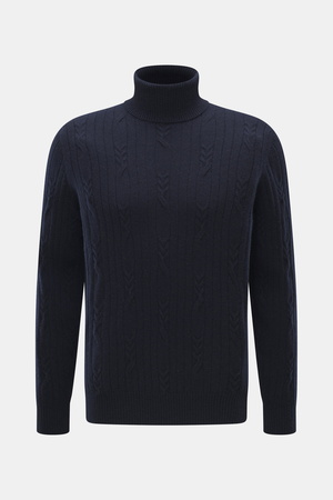 Fioroni  - Herren - Cashmere Rollkragenpullover navy