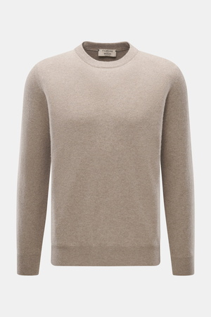 Fioroni  - Herren - Cashmere Rundhalspullover beige meliert