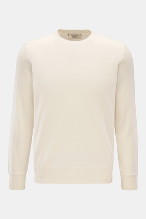 Fioroni  - Herren - Cashmere Rundhalspullover creme
