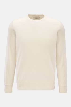Fioroni  - Herren - Cashmere Rundhalspullover creme