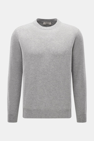 Fioroni  - Herren - Cashmere Rundhalspullover grau meliert