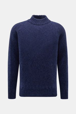 Fioroni  - Herren - Cashmere Rundhalspullover navy meliert