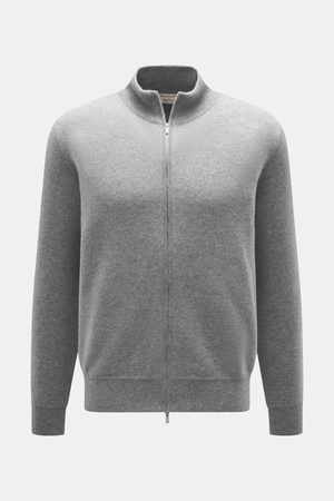 Fioroni  - Herren - Cashmere Strickjacke grau meliert