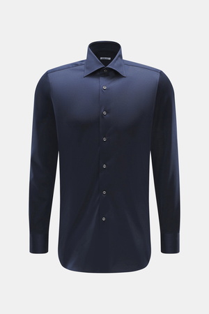 Fray Italy Fray - Herren - Jersey-Hemd Kent-Kragen 'Gabriel' navy