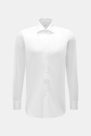 Fray Italy Fray - Herren - Jersey-Hemd Kent-Kragen 'Gabriel' weiß