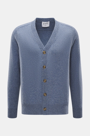 FTC  - Herren - Cashmere Cardigan rauchblau meliert
