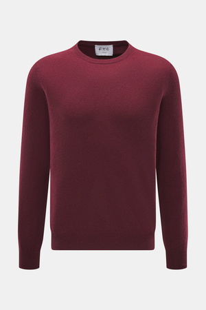 FTC  - Herren - Cashmere Rundhalspullover bordeaux