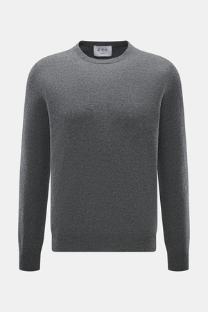 FTC  - Herren - Cashmere Rundhalspullover grau meliert