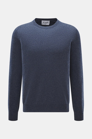 FTC  - Herren - Cashmere Rundhalspullover graublau meliert