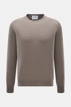 FTC  - Herren - Cashmere Rundhalspullover taupe
