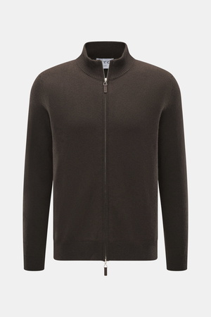FTC  - Herren - Cashmere Strickjacke dunkelbraun
