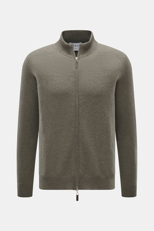 FTC  - Herren - Cashmere Strickjacke graugrün