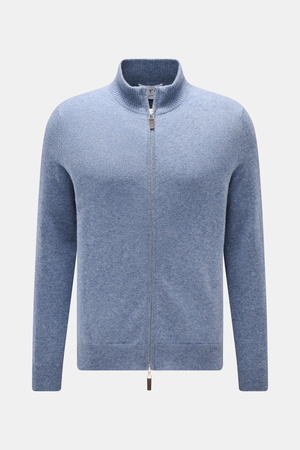 FTC  - Herren - Cashmere Strickjacke rauchblau meliert
