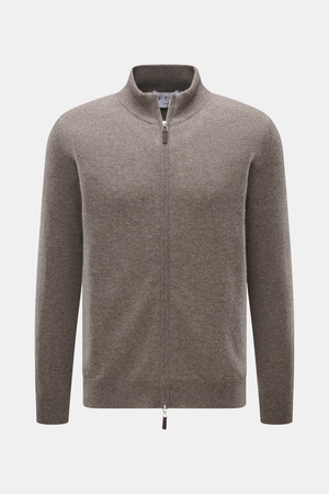 FTC  - Herren - Cashmere Strickjacke taupe meliert