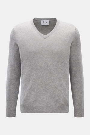 FTC  - Herren - Cashmere V-Neck Pullover grau