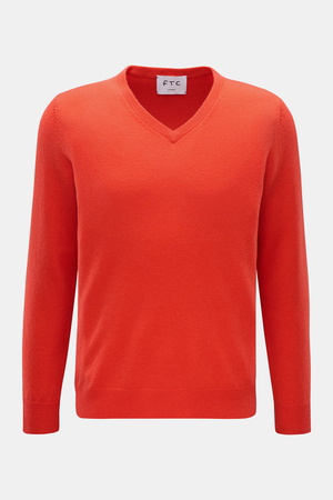FTC  - Herren - Cashmere V-Neck Pullover hellrot