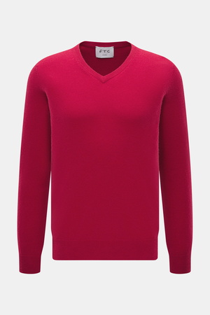 FTC  - Herren - Cashmere V-Neck Pullover rot