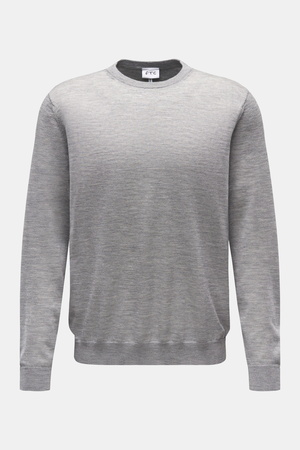 FTC  - Herren - Feinstrick Rundhalspullover grau meliert