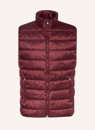 Gant  Lightweight-Daunenweste rot