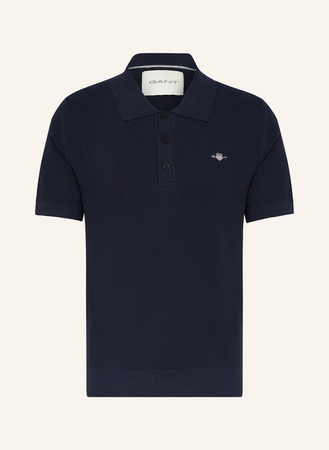 Gant  Strick-Poloshirt blau
