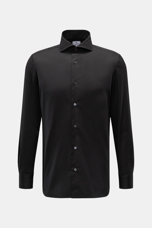Giampaolo  - Herren - Casual Hemd Haifisch-Kragen schwarz