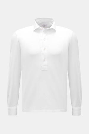 Giampaolo  - Herren - Jersey Popover-Hemd Haifisch-Kragen weiß