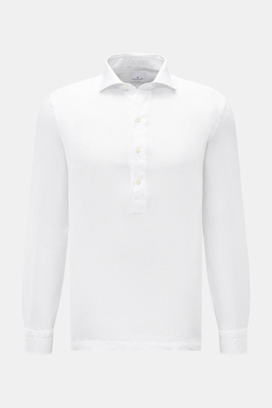 Giampaolo  - Herren - Leinen Popover-Hemd Haifisch-Kragen hellblau