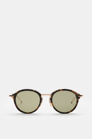 Thom Browne  - Herren - Sonnenbrille dunkelbraun/gold gemustert