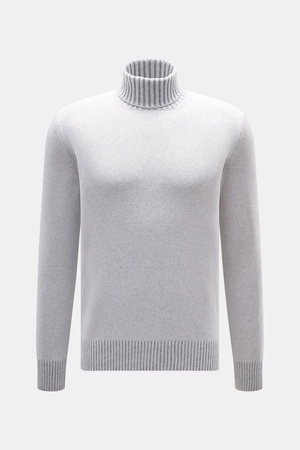 Gran Sasso  - Herren - Cashmere Rollkragenpullover hellblau meliert