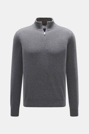 Gran Sasso  - Herren - Cashmere Troyer dunkelgrau meliert