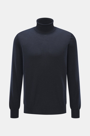 Gran Sasso  - Herren - Feinstrick-Rollkragenpullover navy