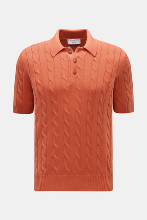 Gran Sasso  - Herren - Kurzarm-Strickpolo orange