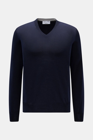 Gran Sasso  - Herren - V-Neck Pullover navy