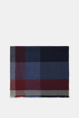 Brunello Cucinelli  - Herren - Schal navy/bordeaux/grau kariert
