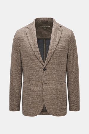 Circolo 1901  - Herren - Jersey-Sakko beige/graubraun kariert