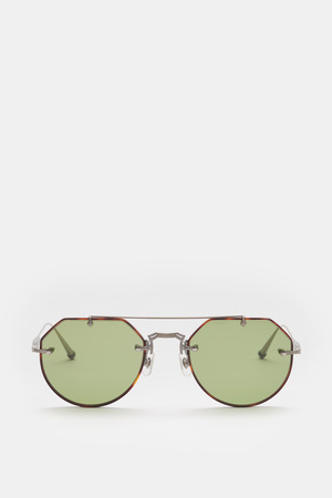 Matsuda  - Herren - Sonnenbrille 'M3121' antiksilber/braun/grün grau