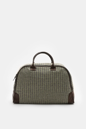 04651 / A trip in a bag - Herren - Weekender '356-Bag Tweed' dunkelbraun/grau/grün kariert
