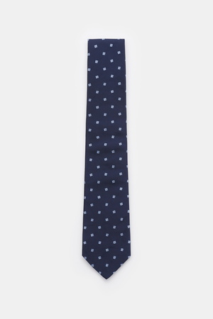 Borrelli  - Herren - Seidenkrawatte navy/hellblau gemustert