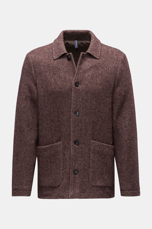 04651 / A trip in a bag - Herren - Jacke bordeaux/hellbraun